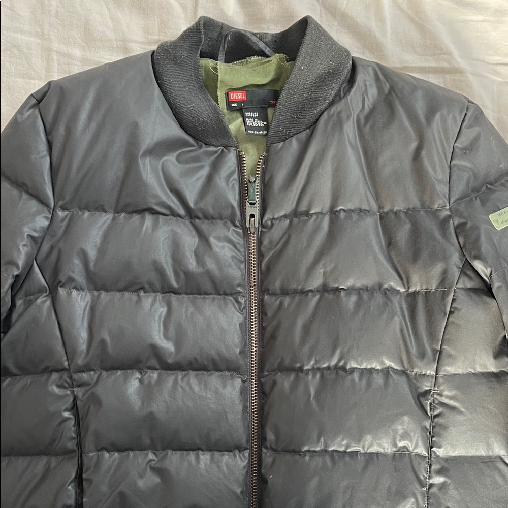 Diesel Metallic Gray Puffer Jacket
